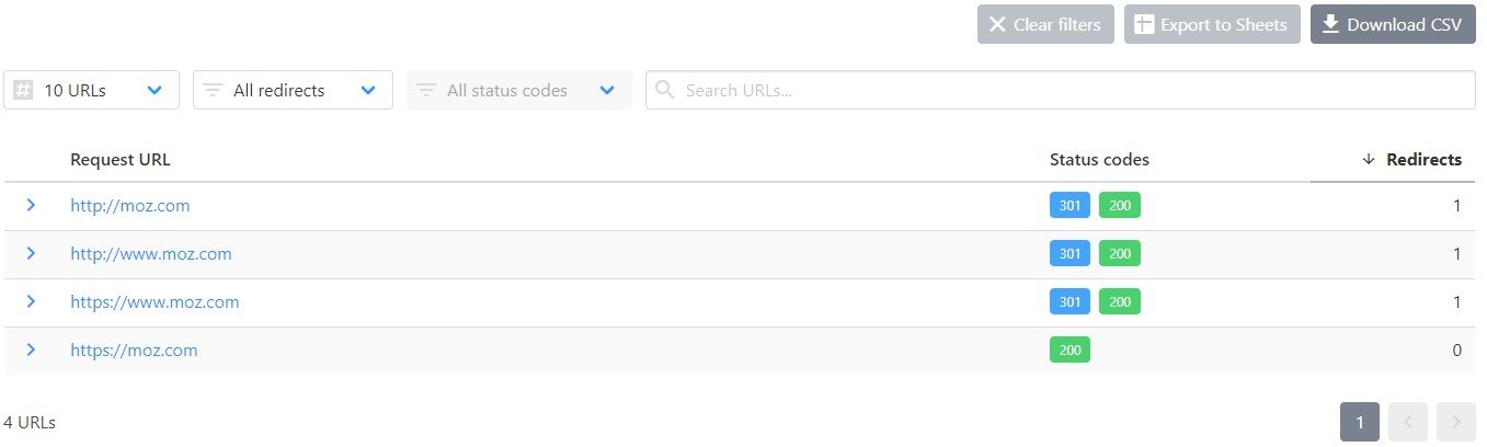 httpstatus.io - Canonical Domain Checker Tool Results - moz.com