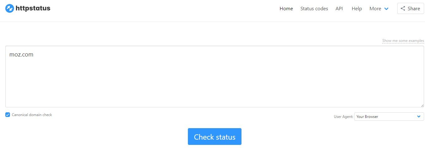 httpstatus.io - Canonical Domain Checker Tool - moz.com